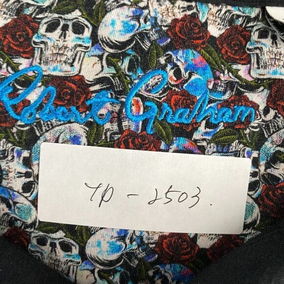 Robert Graham Polo Shirt XL Short Sleeve Black Classic Fit Cotton‎ Modal TP-2503 - Picture 2 of 6